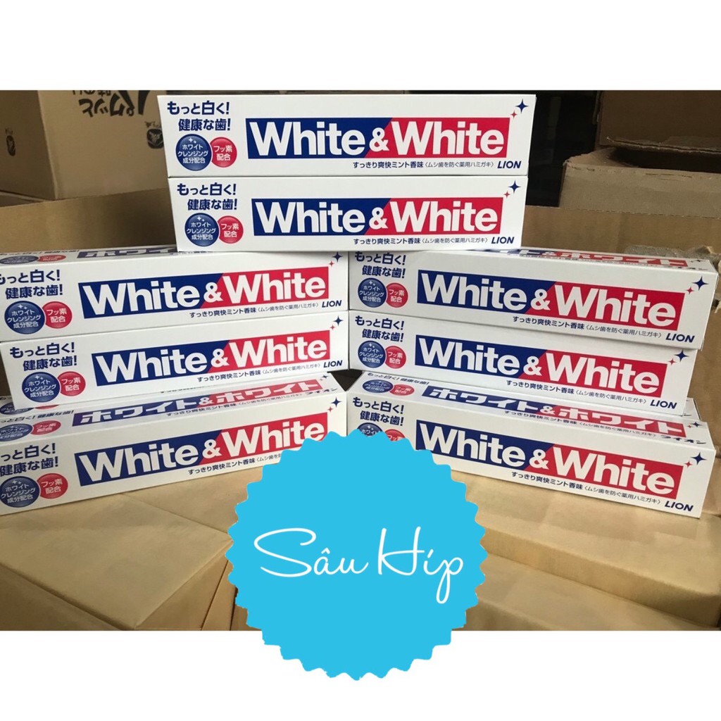 Kem đánh răng White & White Nhật Lion 150g