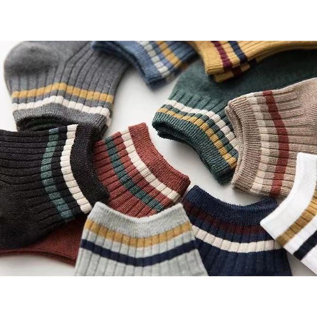 Combo 10 đôi tất nữ thể thao cổ kẻ Tăm ,nhiều màu siêu đẹp, vớ nữ rẻ đẹp