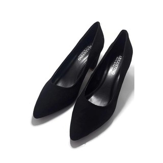 [SALE Lẻ Size] Giày Da Lộn Mũi Nhọn Gót Vuông 5 Phân Augustino