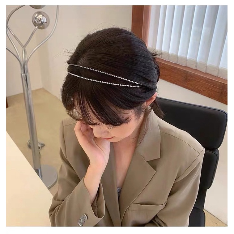Cài tóc đính charm tiểu thư cô dâu