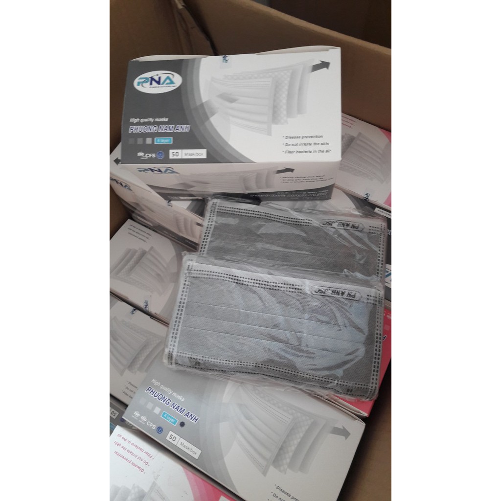 COMBO 10 HỘP 50 CÁI KHẨU TRANG PHƯƠNG NAM ANH 4 LỚP