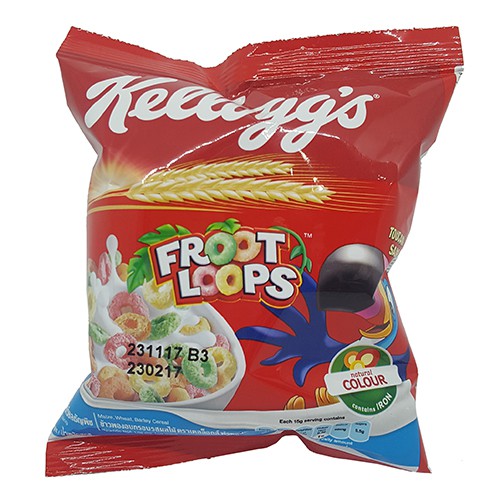 Lốc 12 Gói Ngũ cốc ăn sáng Kellogg's Froot Loops 15g