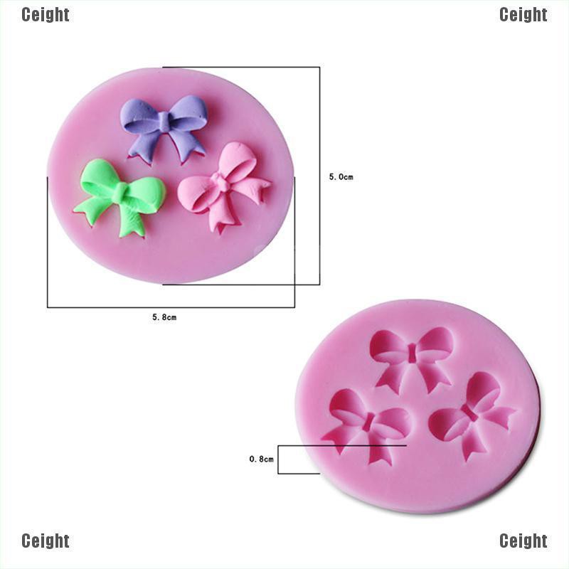 Khuôn Silicone Làm Bánh Tạo Hình Nơ 3D Độc Đáo Tiện Dụng