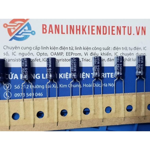 [ Combo 30 chiếc ] Tụ hóa 22uF 16V G-LUXON kích thước 5x11mm