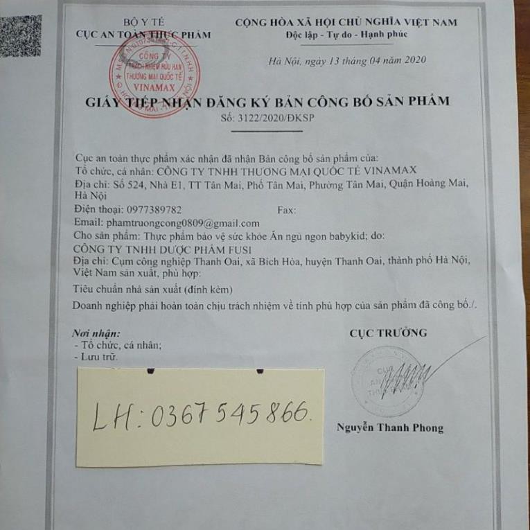 ĂN NGỦ NGON Babykid_ tăng cường tiêu hoá, tăng cường sức khoẻ cho trẻ.