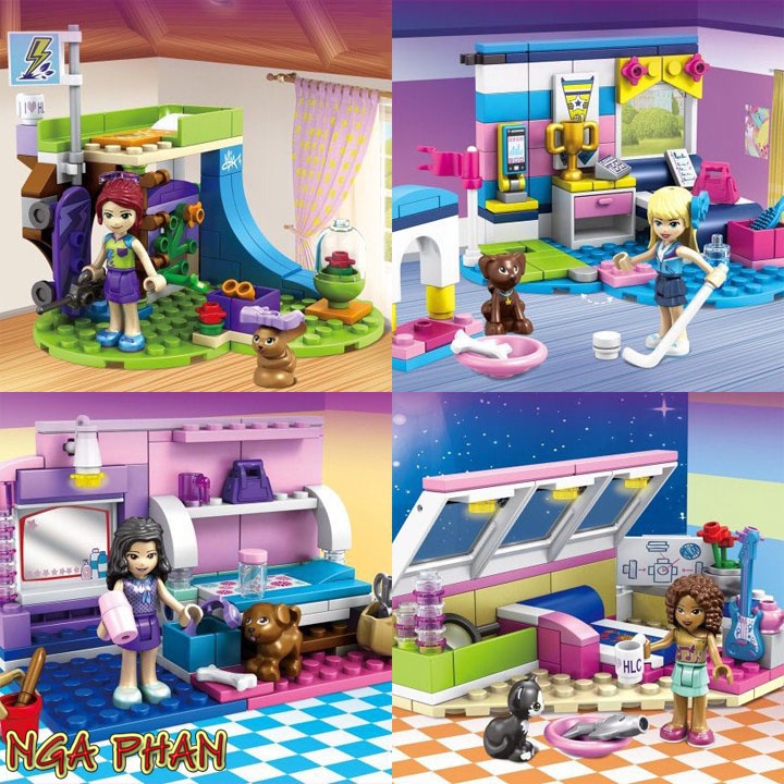 Phòng Ngủ Của Các Bạn Gái Friends Đồ Chơi Xếp Hình Lắp Ráp SY MOC DIY