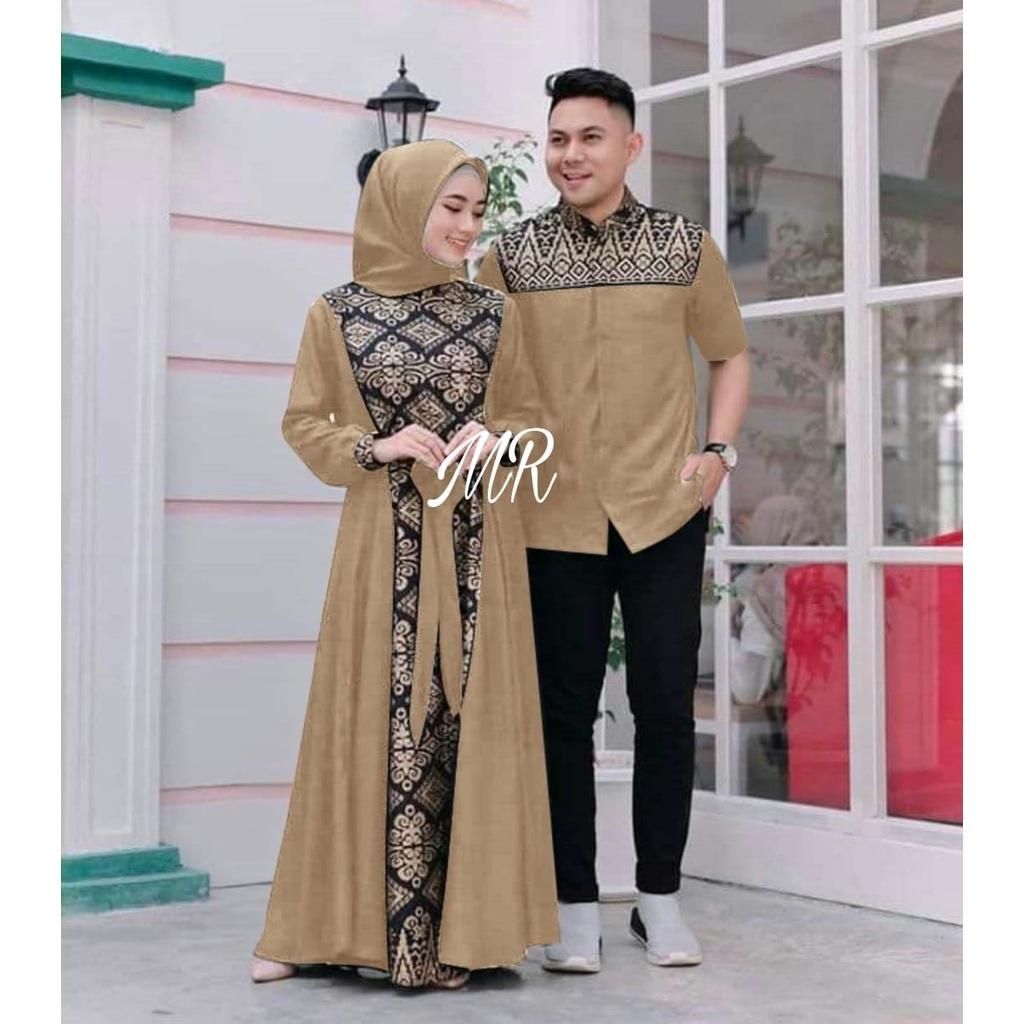 Áo Sơ Mi Cặp Đôi Shari Batik Prada Muslimah Dài Tay 2022 Irwansyah Hiện Đại Thân Thiện Với Môi Trường Cho Cặp Đôi