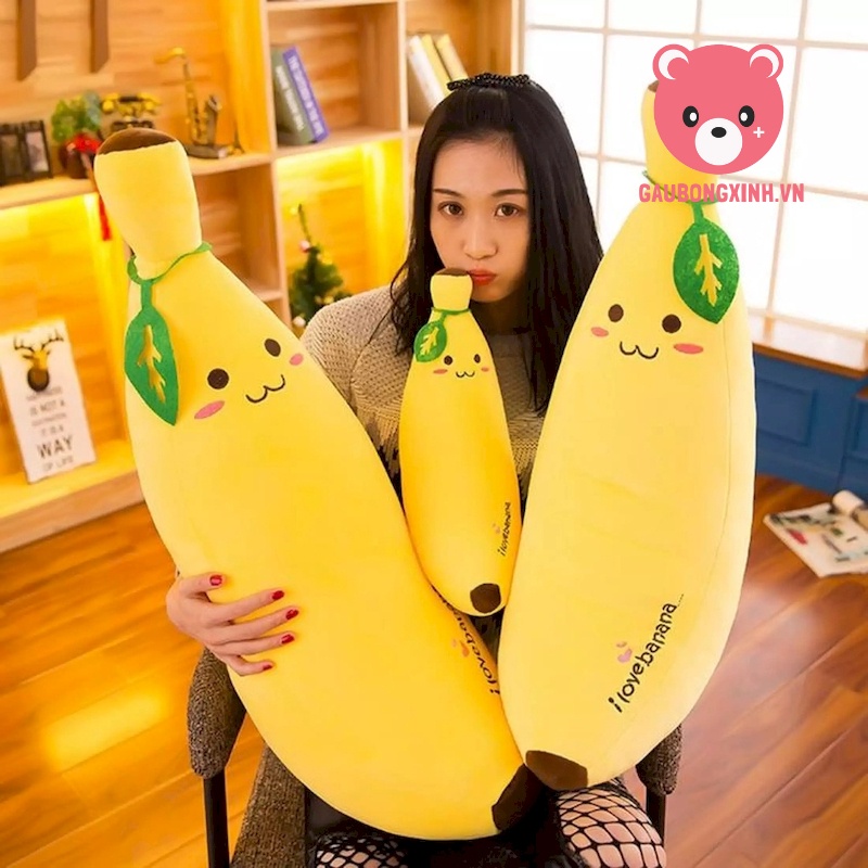 Gấu bông hình Quả Chuối cute đáng yêu, Thú nhồi bông Trái Chuối I love banana, Quà tặng gấu bông gaubongxinh.vn