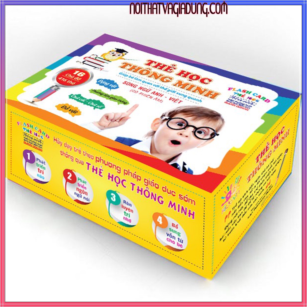 Flashcard Cho Bé, Thẻ Học Thông Minh Cho Bé Chơi Học Tiếng Anh Phát Triển Trí Tuệ  1, 2, 3, 4 Tuổi L