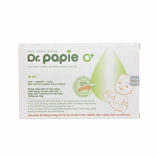 Gạc rơ lưỡi Dr Papie vệ sinh răng miệng cho bé 30 gói