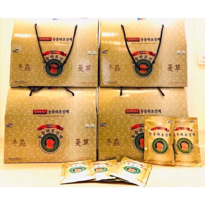 [SỈ TẬN GỐC]Nước Đông trùng Hạ thảo quai xách Hàn Quốc, Hộp 30 gói