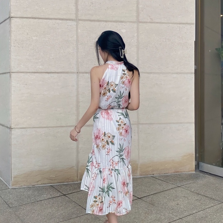 Đầm Hoa Cổ Yếm - EDINI - D1522
