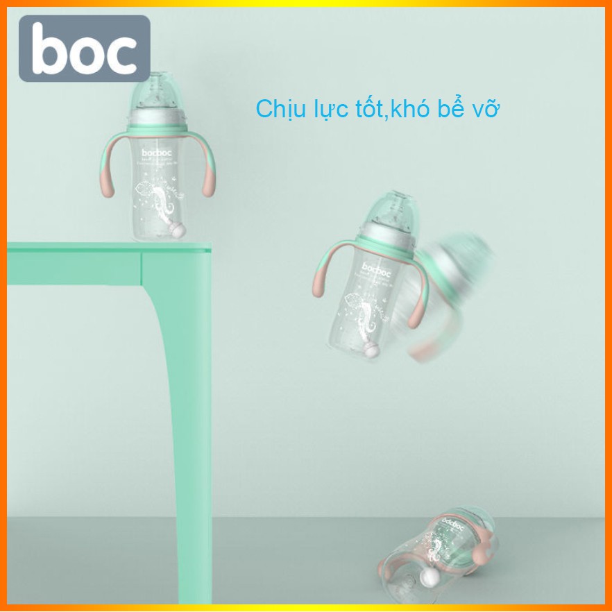 ( 3Trong 1 ) Bình Ti Sữa BOCBOC cho bé có tay cầm ( dung tích 240ml )