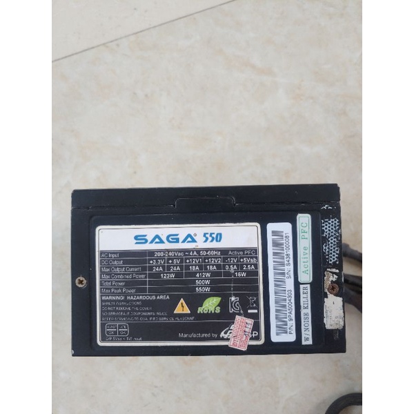 Nguồn máy tính công suất thực saga 550w