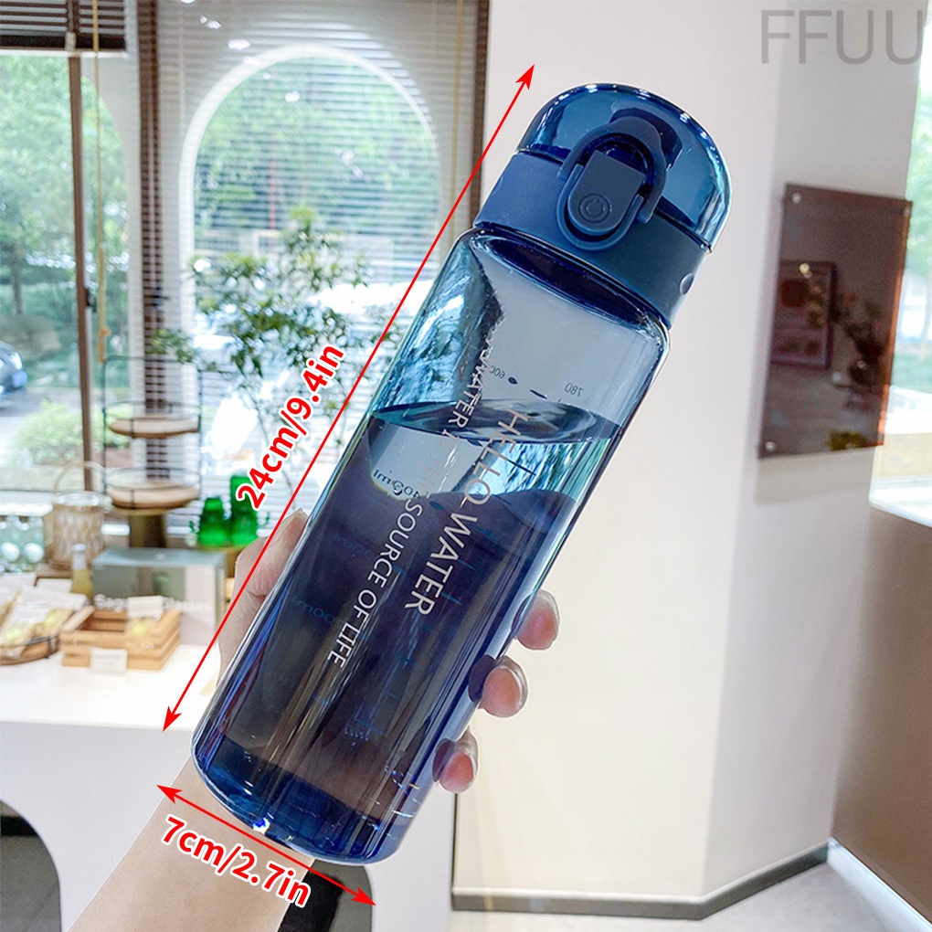 Bình nước thể thao bằng nhựa trong suốt chống tràn 780ml