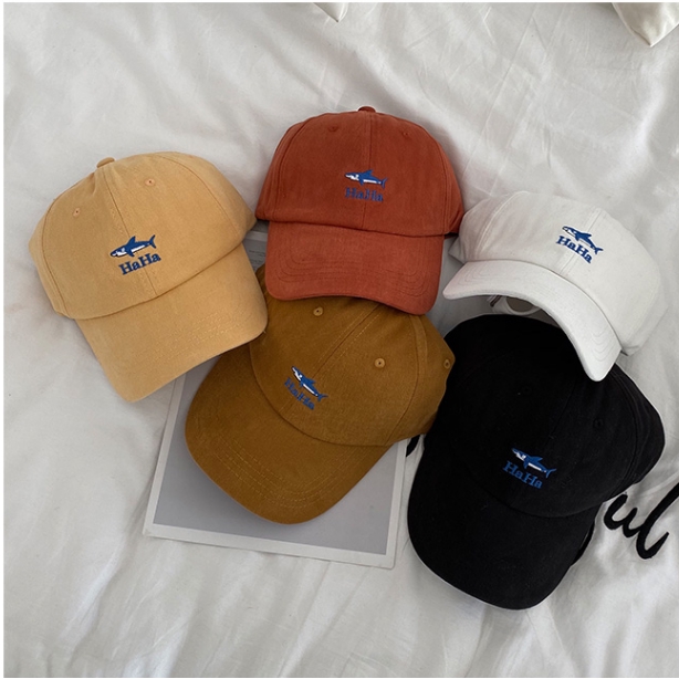 Mũ Lưỡi Trai Thêu Hình Cá Mập Cá Tính