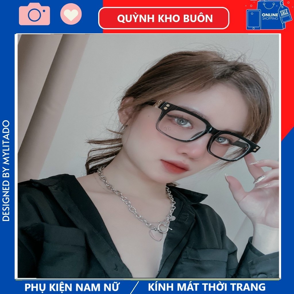 Kinh mát Chrome hearts cao cấp, mắt kinh vuông màu sắc thời trang nam nữ