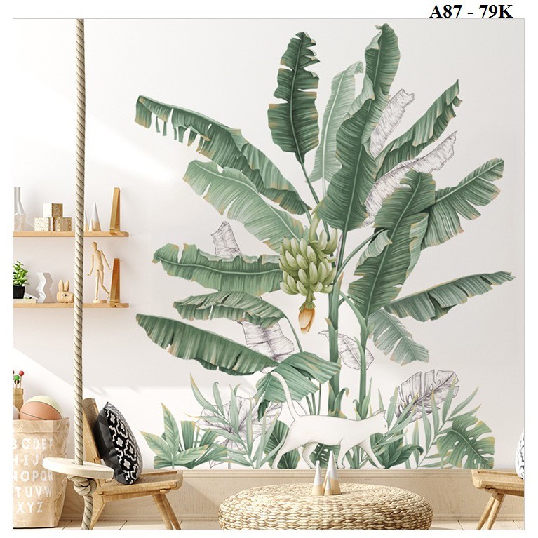 Decal dán tường [ HÀNG CHUẨN ĐẸP PHONG CÁCH HÀN QUÔC ] phong cách thiên nhiên tươi mát, trang trí phòng ngủ, phòng khách | BigBuy360 - bigbuy360.vn