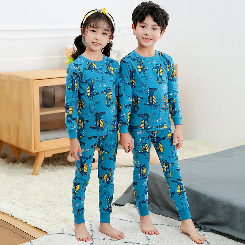 Bộ Đồ Ngủ Vải Cotton Họa Tiết Đáng Yêu Cho Bé