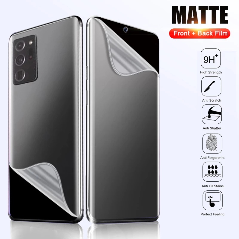 Miếng Dán Hydrogel Mặt Trước Và Sau Cho Điện Thoại Samsung Galaxy Note 20 Ultra 8 9 10 Plus Lite S23 S22 S21 S20 S10 S8 S9 FE 5G