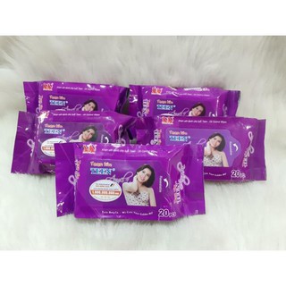 Khăn giấy ướt teen tím 20 tờ ( gói nhỏ )
