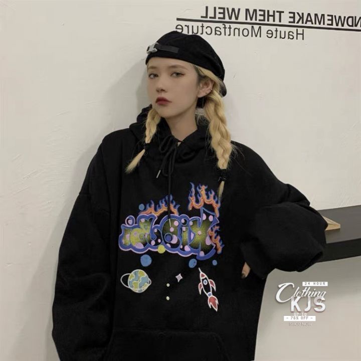Áo Khoác Nỉ Nam Nữ - Áo Hoodie Lót Nỉ Bông Siêu Cute KJS Clothing Dáng Rộng Unisex Hàn Quốc AHD24 | BigBuy360 - bigbuy360.vn