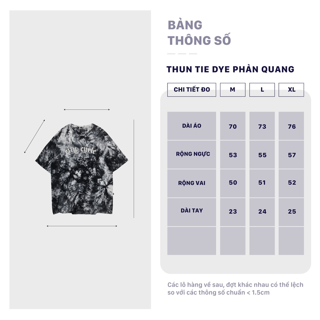 Áo thun tay lỡ Tie Dye City Cycle - áo thun phản quang form rộng unisex in hình Local Brand