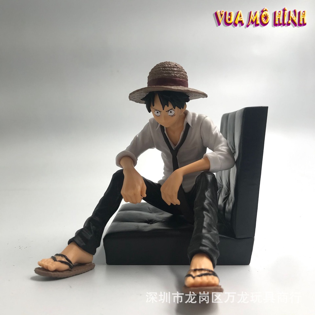 Mô hình One Piece- Mô hình Luffy ngồi ghế siêu ngầu kích thước 15cm