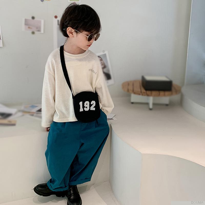 Túi đeo chéo in số phong cách Hàn Quốc thời trang cho bé trai