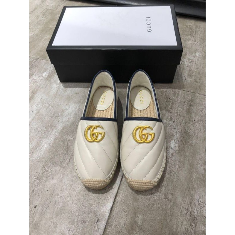 Giày lười đế cói Gucci da siêu đẹp 2021 GC