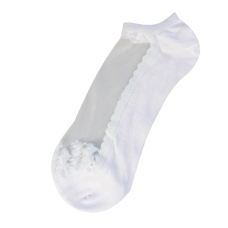 Vớ ecmln vải xuyên thấu phối ren dễ thương cho nữ