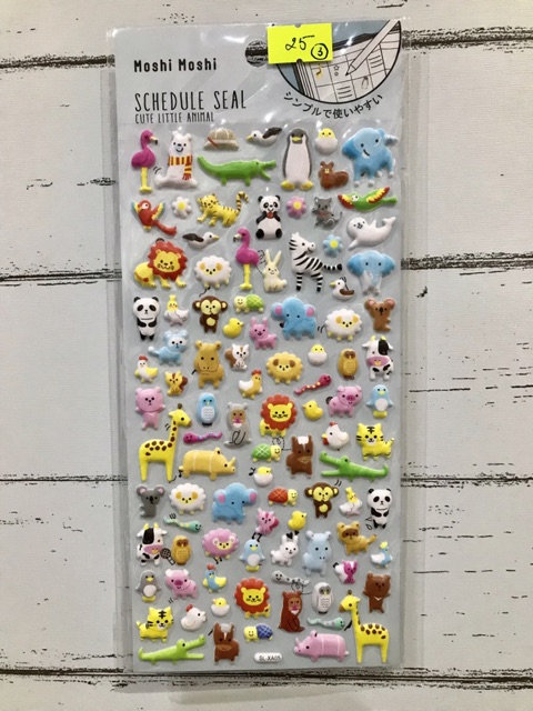 Sticker trang trí sổ tay, sổ nhật ký MOSHI MOSHI THÁI LAN