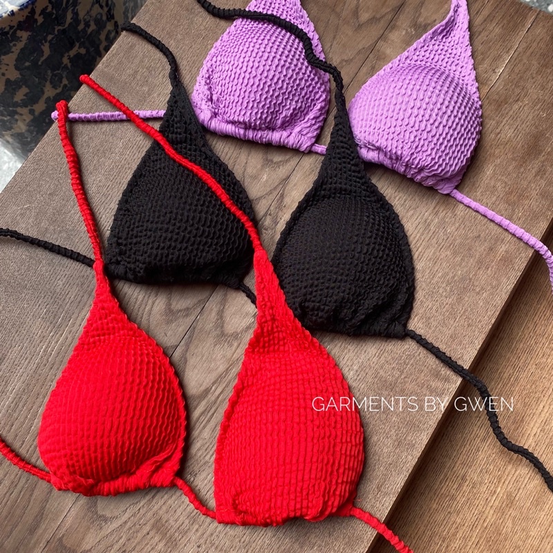 Bikini thun xoắn tam giác basic buộc dây 2M0085