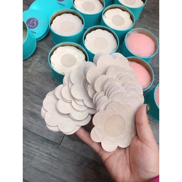 Hộp 30 Đôi Dán Ngực, Dán ti bằng giấy dùng 1 lần