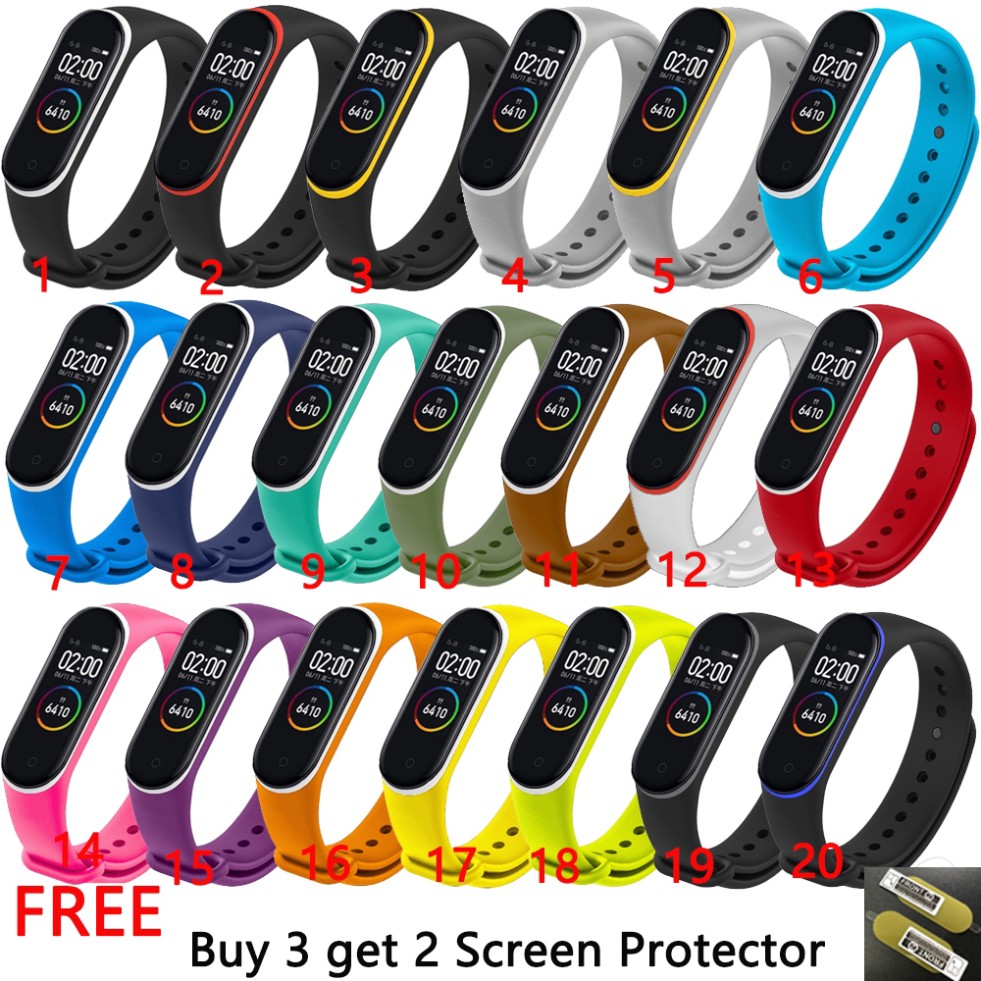 Sale 69% Dây đeo silicon cho đồng hồ thông minh Xiaomi Mi Band 4 Miband 4, Giá gốc 27000đ- 20F95