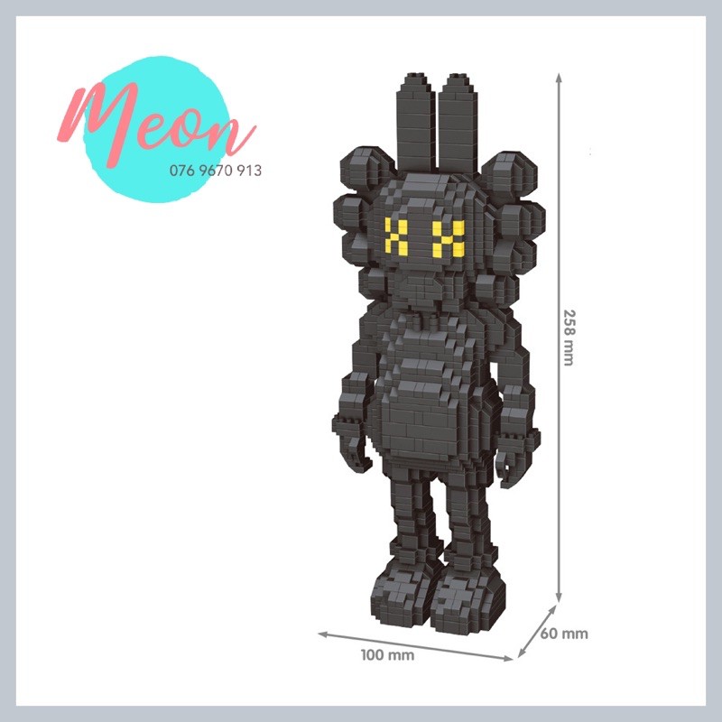 Mini Block lego Kaws - xếp hình kaws  Size XL (1332 pcs )
