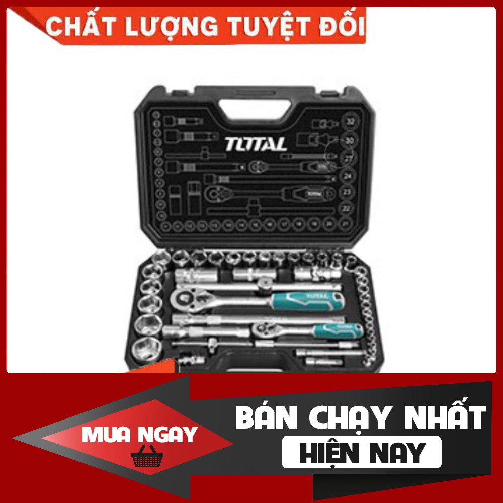 Bộ tuýp 25 chi tiết Total THT121251 [bảo hành chính hãng]