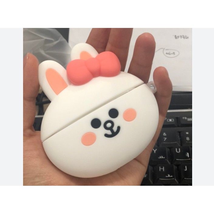 Line FRIENDS Vỏ Bảo Vệ Hộp Sạc Tai Nghe AirPods PRO 1nd / AirPods PRO 2nd Họa Tiết Khuôn Mặt MINI Dễ Thương