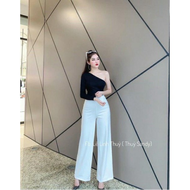quần tây kháo sườn dài ,quần ống rộng khoá sườn -Quần Ống rộng ống suông lưng cao khóa sườn vải tuyết mưa | BigBuy360 - bigbuy360.vn