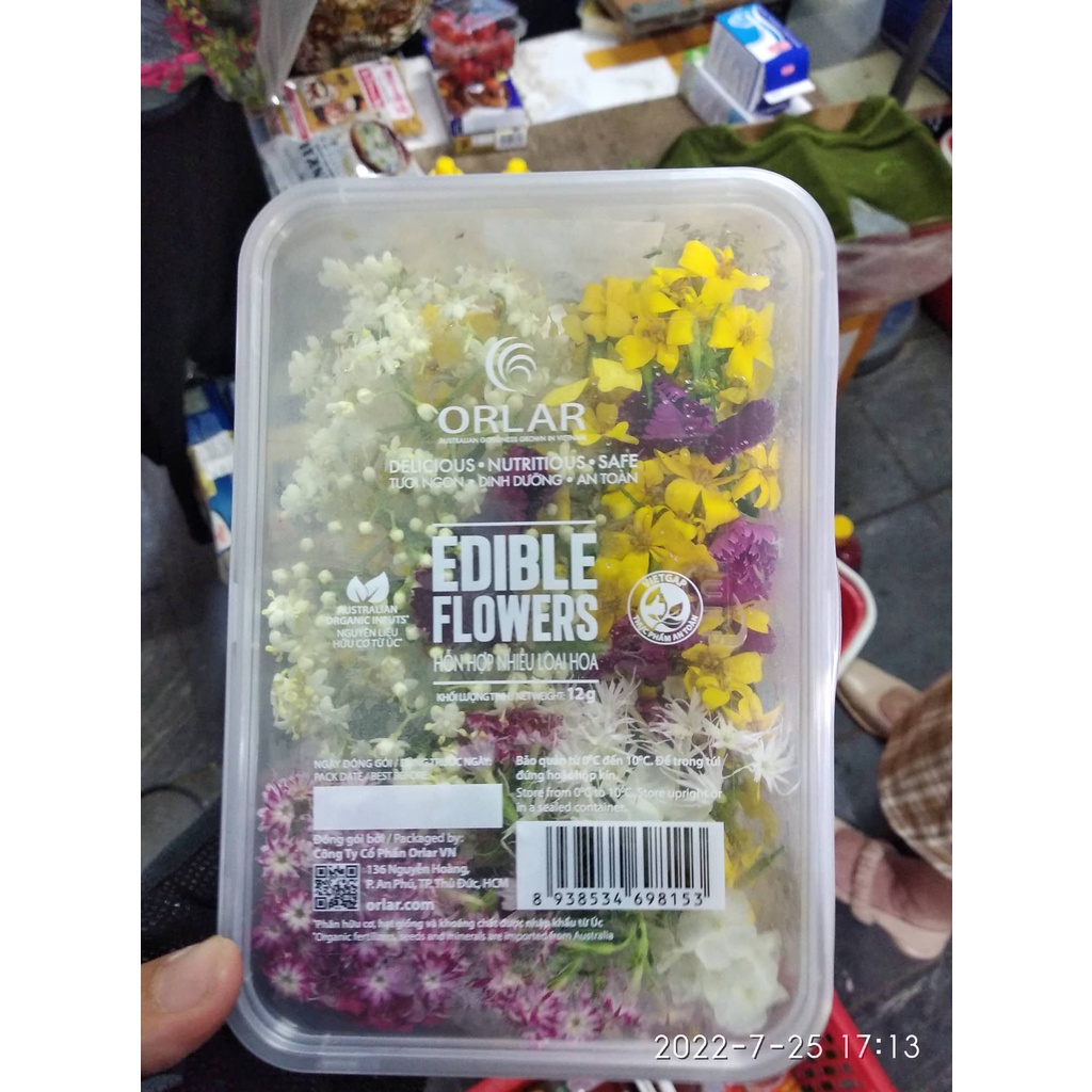 Hoa Bướm Viola Mixed Edible Flowers hoa tươi trang trí bánh hộp 15g