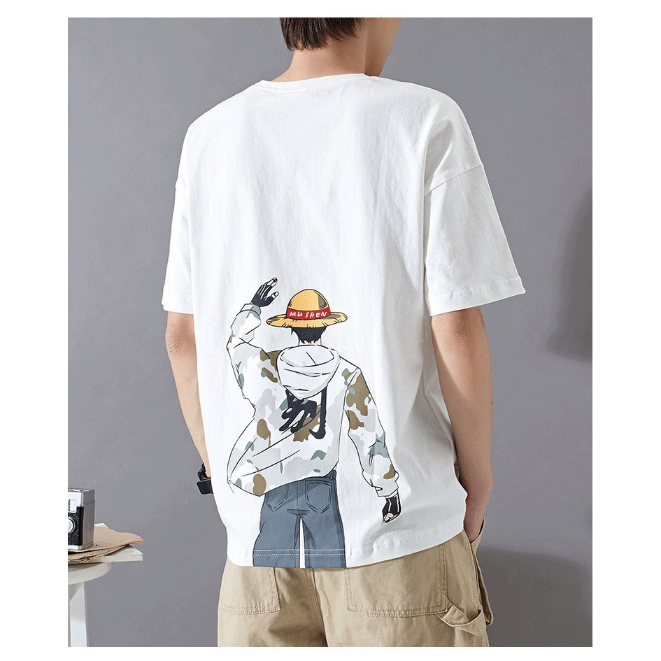 🌸Siêu Rẻ 💯  Áo thun tay lỡ onepiece luffy mũ rơm (unisex) oversize CHẤT ĐẸP CÓ FREESHIP | BigBuy360 - bigbuy360.vn