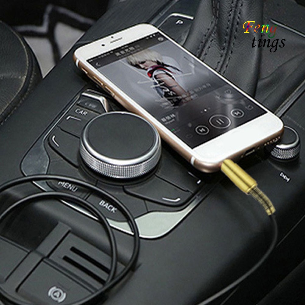 Dây Cáp Chuyển Đổi Âm Thanh Dạng Lò Xo Đầu Cắm 3.5mm Cho Loa Xe Hơi Điện Thoại