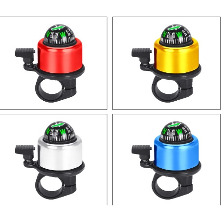 Chuông xe đạp hợp kim nhôm mạ điện nhiều màu la bà hình cầu