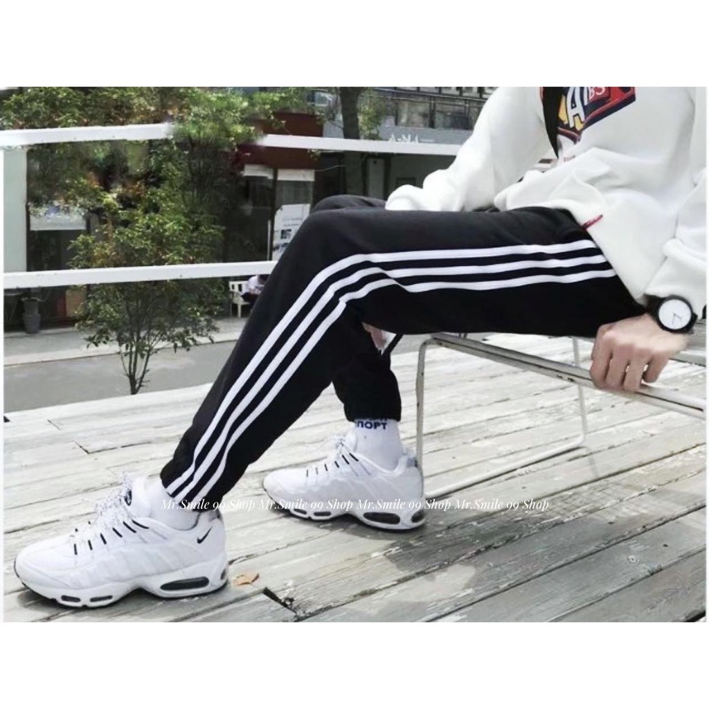 QUẦN THỂ THAO 3 SỌC ĐEN JOGGER NAM NỮ UNISEX 3 SỌC MR SMILE 99 SHOP | BigBuy360 - bigbuy360.vn