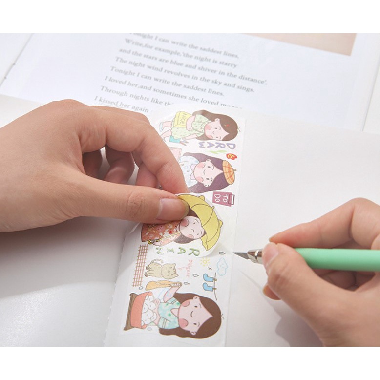 Sổ trữ Sticker, lưu trữ chiết sticker, washi tape - Gấu Thỏ House