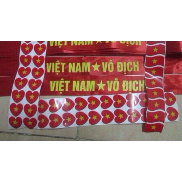 [bán sỉ] Miếng dán mặt cờ đỏ sao vàng cổ vũ đội tuyển U23 Việt Nam