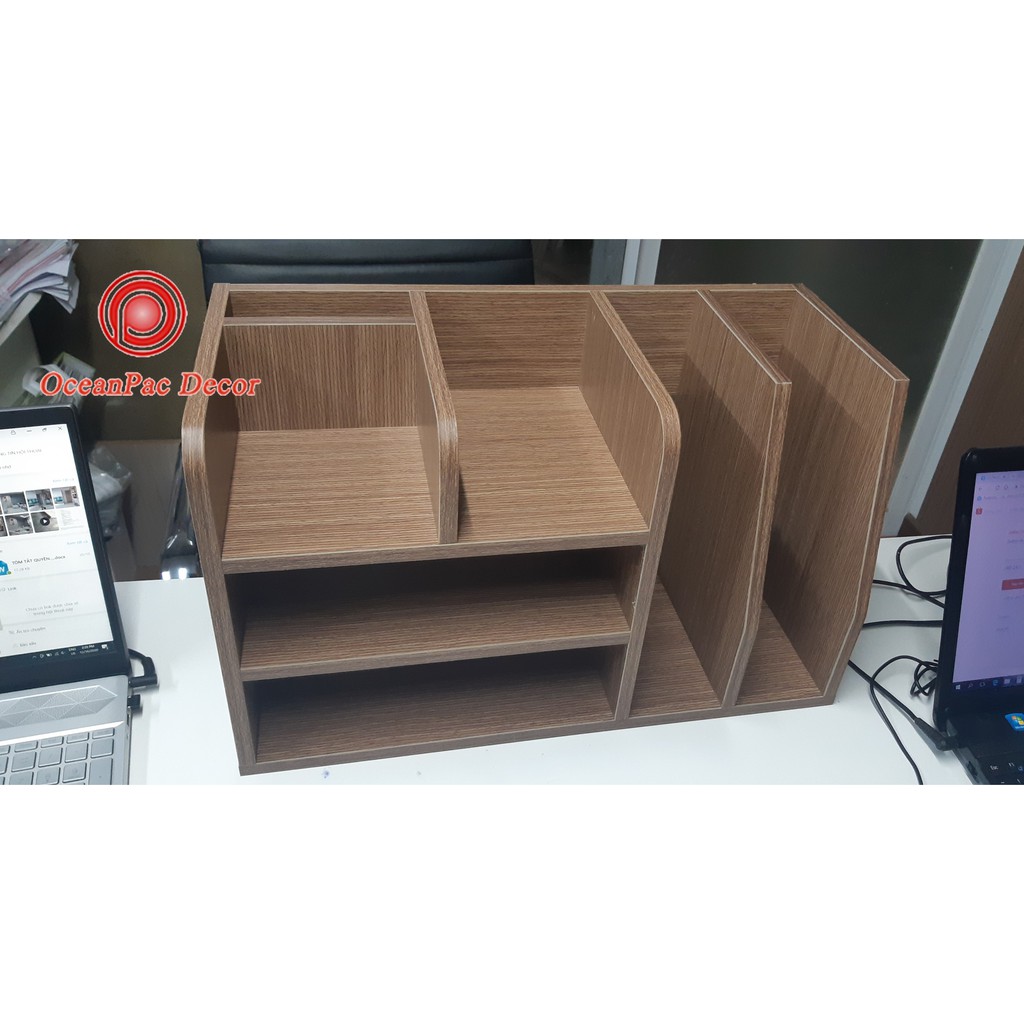 Kệ Sách Gỗ OCEANPAC Để Bàn Làm Việc Chứa Đồ Dùng, Sách, Tài Liệu Văn Phòng MS 003. | BigBuy360 - bigbuy360.vn