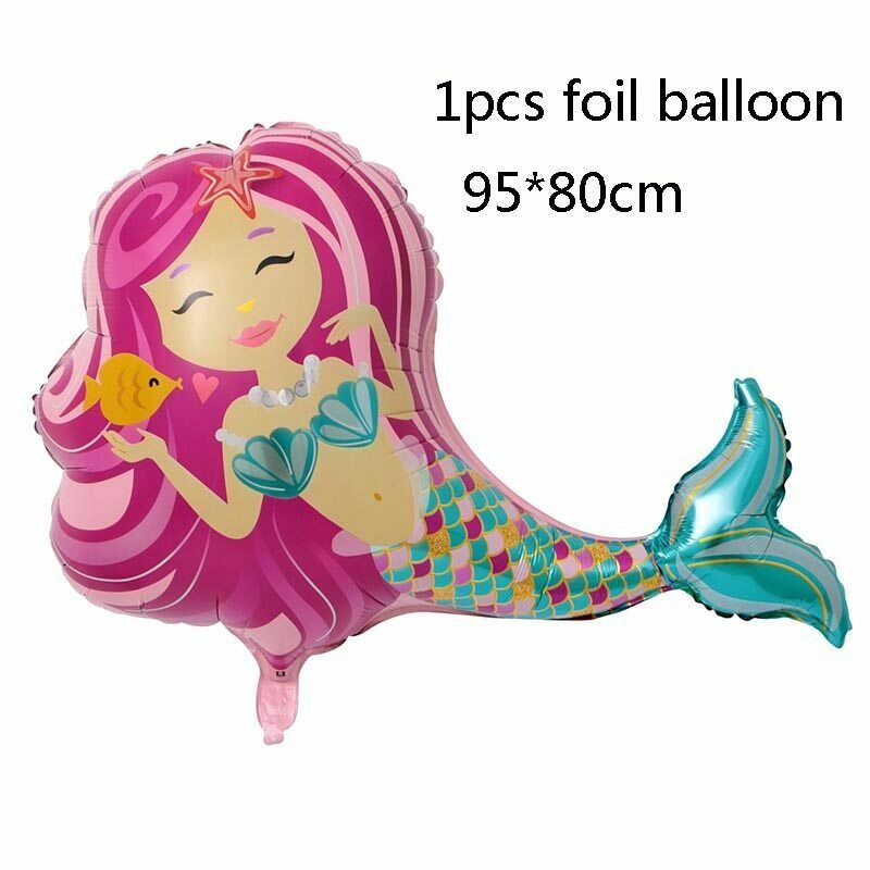 Bộ Ly, Đĩa Chủ Đề Nàng Tiên Cá Theo Phong Cách Hoạt Hình Dùng Cho Tiệc Sinh Nhật