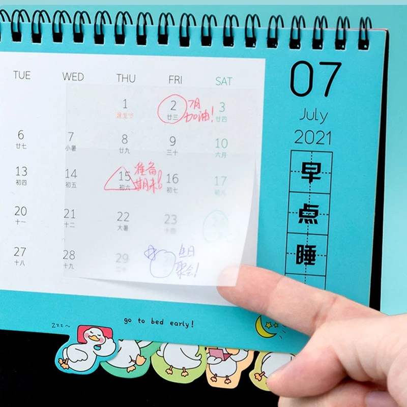 Set 50 Tờ Giấy Dán Ghi Chú Trong Suốt Chống Thấm Nước Tiện Dụng