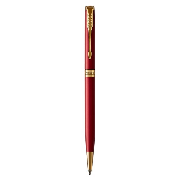 [Chính Hãng] Bút Bi Ký Cao Cấp Parker Sonnet SLM Đ-Red Mạ Vàng 18K Nét 1.0mm (Hàng Nhập Khẩu Pháp - Mực Đen)